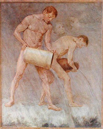 listopad, ilustracja z „Festkalender” wydana w Lipsku ok. 1910 (kolor lito) autorstwa Hans Thoma