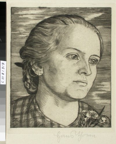 Portret kobiety autorstwa Hans Thoma
