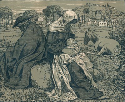 Odpoczynek podczas ucieczki do Egiptu, ok. 1897 r. autorstwa Hans Thoma