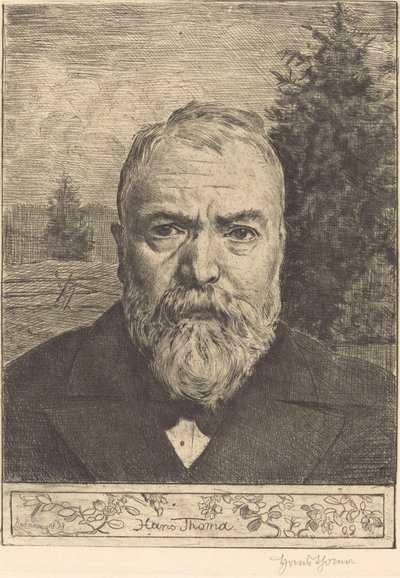 Autoportret II autorstwa Hans Thoma