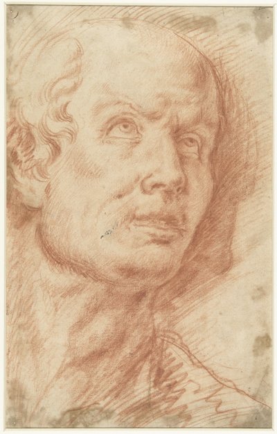 Głowa mężczyzny skierowana w górę autorstwa Hans Troschel (possibly)
