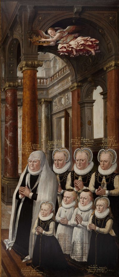 Rodzina Juliusza z Brunszwiku-Lüneburga i Jadwigi Brandenburskiej. Skrzydło epitafium-ołtarza autorstwa Hans Vredeman de Vries
