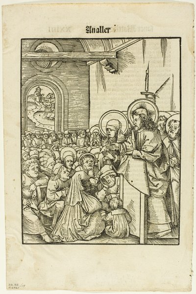 Chrystus nauczający, z Leben Jesu Christi, płyta 19 z drzeworytów z książek z XVI wieku autorstwa Hans Wechtlin I