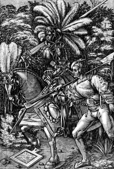 „Rycerz i Giermek”, początek XVI w., 1929 r. autorstwa Hans Wechtlin the Elder