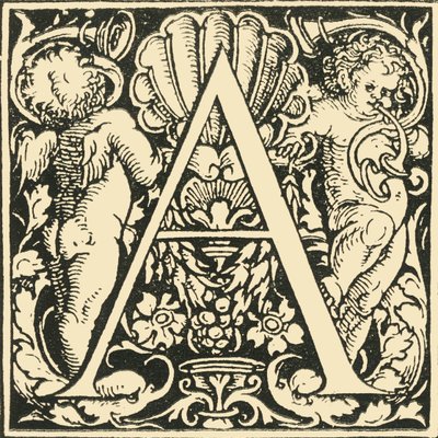 A - Alfabet Hansa Weiditza, c1520-1521, 1908. autorstwa Hans Weiditz