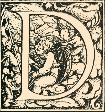 D - Alfabet Hansa Weiditza, c1520-1521, 1908. autorstwa Hans Weiditz