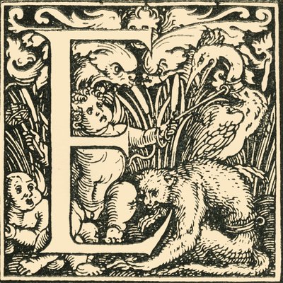 E - Alfabet Hansa Weiditza, c1520-1521, 1908. autorstwa Hans Weiditz