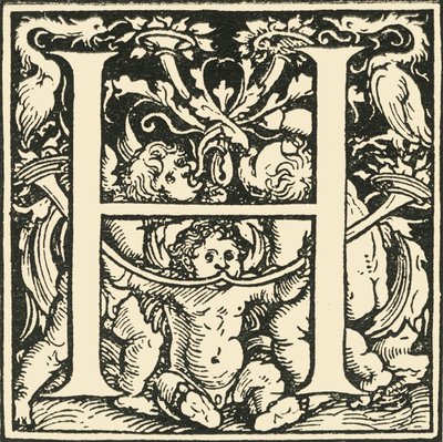 H - Alfabet Hansa Weiditza, c1520-1521, 1908. autorstwa Hans Weiditz