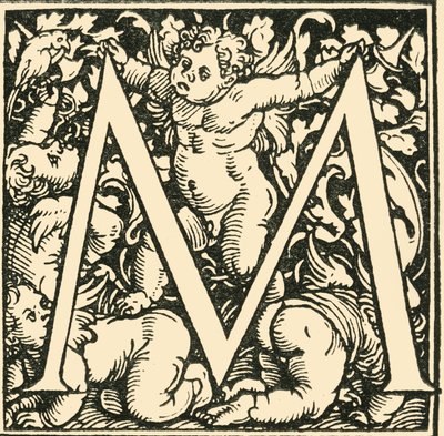 M - Alfabet Hansa Weiditza, c1520-1521, 1908. autorstwa Hans Weiditz