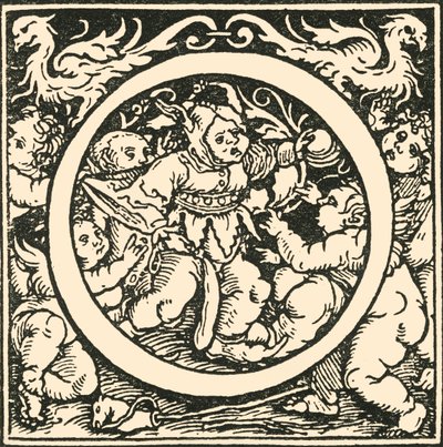 O - Alfabet Hansa Weiditza, c1520-1521, 1908. autorstwa Hans Weiditz