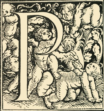 P - Alfabet Hansa Weiditza, c1520-1521, 1908. autorstwa Hans Weiditz