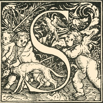 S - Alfabet Hansa Weiditza, c1520-1521, 1908. autorstwa Hans Weiditz