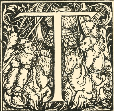 T - Alfabet Hansa Weiditza, c1520-1521, 1908. autorstwa Hans Weiditz