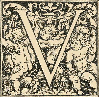 V - Alfabet Hansa Weiditza, c1520-1521, 1908. autorstwa Hans Weiditz