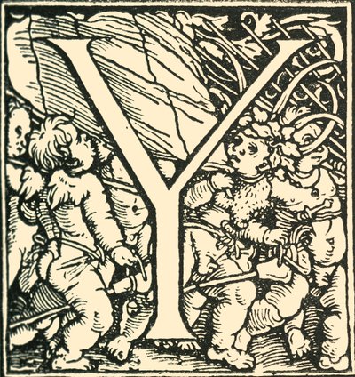 Y - Alfabet Hansa Weiditza, c1520-1521, 1908. autorstwa Hans Weiditz