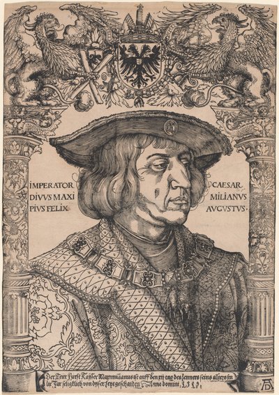 Cesarz Maksymilian I autorstwa Hans Weiditz, II, after Albrecht Dürer