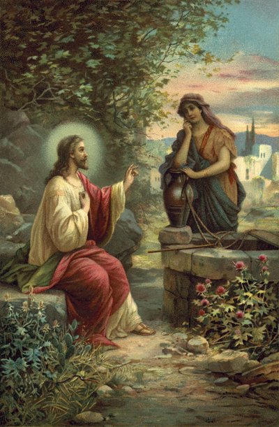 Chrystus i Niewiasta Samarii autorstwa Hans Zatzka