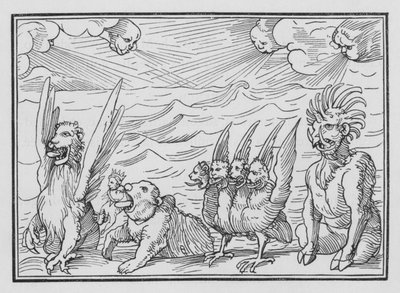 Daniels Wizja Czterech Bestii, Daniel VII, 3 autorstwa Hans after Holbein the Younger