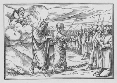 Bóg nakazuje Mojżeszowi policzyć lud, Liczby I, 19 autorstwa Hans after Holbein the Younger