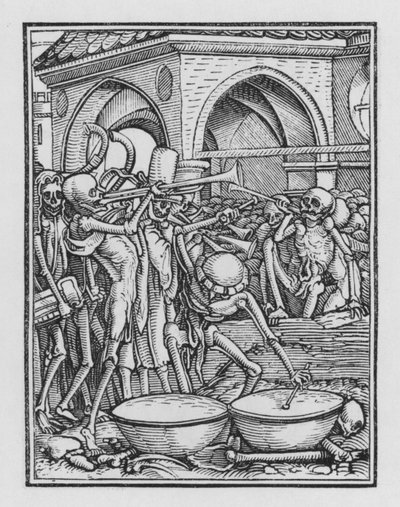 Taniec śmierci Holbeina: cmentarz autorstwa Hans after Holbein the Younger