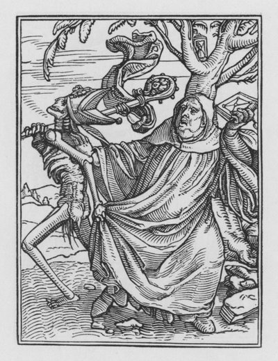 Taniec śmierci Holbeina: Opat autorstwa Hans after Holbein the Younger