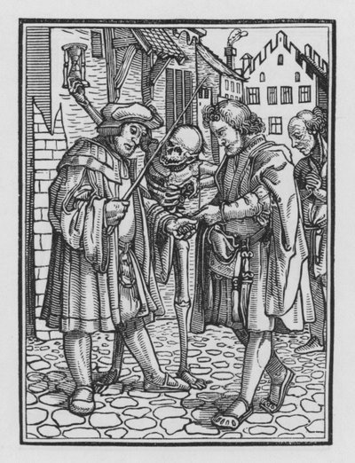 Taniec śmierci Holbeina: Adwokat autorstwa Hans after Holbein the Younger
