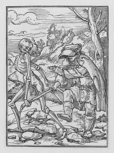Taniec śmierci Holbeina: ślepiec autorstwa Hans after Holbein the Younger