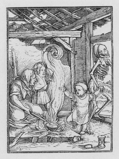 Taniec śmierci Holbeina: Dziecko autorstwa Hans after Holbein the Younger