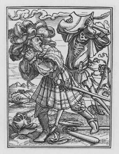Taniec śmierci Holbeina: Hrabia autorstwa Hans after Holbein the Younger