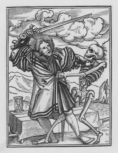 Taniec śmierci Holbeina: dżentelmen autorstwa Hans after Holbein the Younger