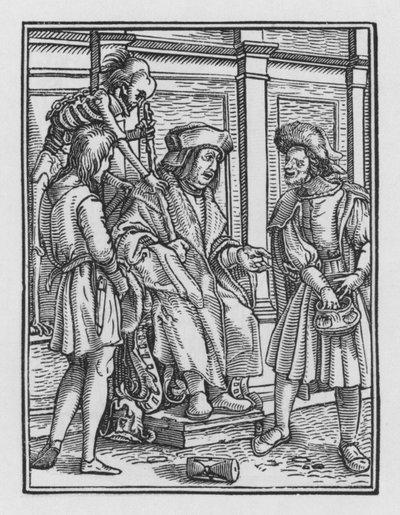 Taniec śmierci Holbeina: Sędzia autorstwa Hans after Holbein the Younger
