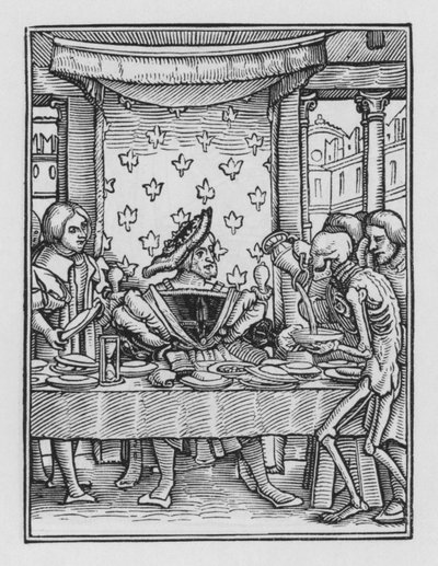 Taniec śmierci Holbeina: Król autorstwa Hans after Holbein the Younger