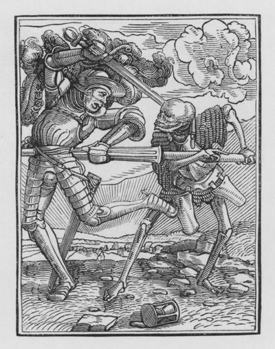 Taniec śmierci Holbeina: Rycerz autorstwa Hans after Holbein the Younger