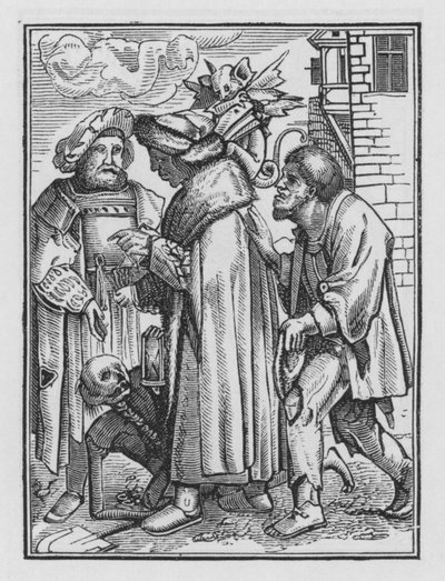 Taniec śmierci Holbeina: Sędzia autorstwa Hans after Holbein the Younger