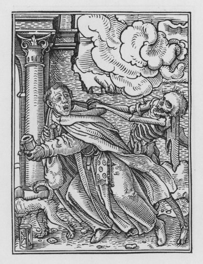 Taniec śmierci Holbeina: Żebraczy mnich autorstwa Hans after Holbein the Younger