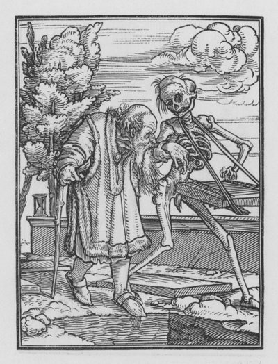 Taniec śmierci Holbeina: Stary człowiek autorstwa Hans after Holbein the Younger