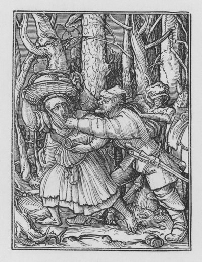 Taniec śmierci Holbeina: Złodziej autorstwa Hans after Holbein the Younger