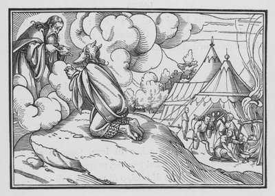 Mojżesz konsekruje Aarona i jego synów, Księga Kapłańska VIII, 1-3 autorstwa Hans after Holbein the Younger
