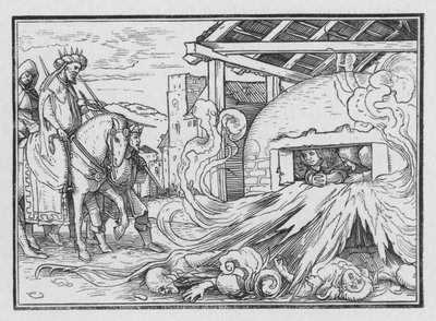 Szadrach, Meszach i Abednego wrzuceni w ogień, Daniel III, 23 autorstwa Hans after Holbein the Younger