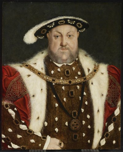 Portret Henryka VIII, II poł. XVI w. (olej na desce dębowej) autorstwa Hans circle of Holbein the Younger