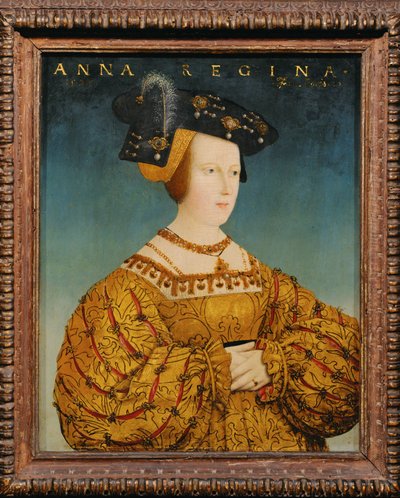 Anna Węgierska, siostra króla Ludwika Węgierskiego i żona cesarza Ferdynanda I, brata cesarza Karola V ... (obraz na drewnie) autorstwa Hans or Johan Maler
