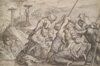 Żołnierze grają o szatę Chrystusa autorstwa Hans von Aachen