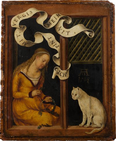 Dziewczyna robi wieniec autorstwa Hans von Kulmbach