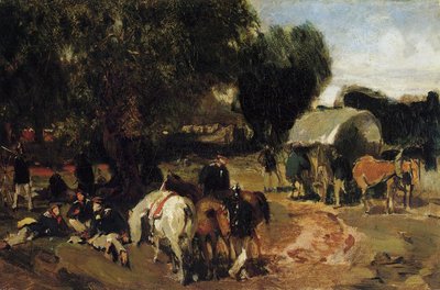 Obóz żołnierski autorstwa Hans von Marées
