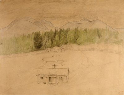 Projekt do „Zimowej nocy w górach” autorstwa Harald Oscar Sohlberg