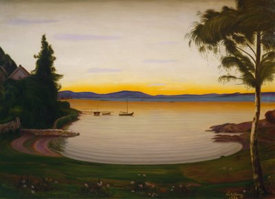 Cichy wieczór, Nærsnes autorstwa Harald Oscar Sohlberg