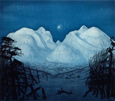 Zimowa noc w Rondane autorstwa Harald Oscar Sohlberg