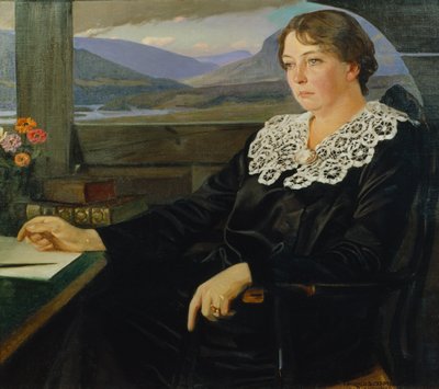 Autor Sigrid Undset autorstwa Harald Slott Moller