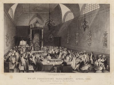 Prorogujący parlament króla Wilhelma IV, kwiecień 1831 autorstwa Harden Sidney Melville