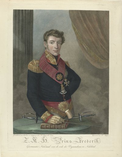 Portret księcia Fryderyka z Holandii (1797-1881) autorstwa Harmanus Langerveld